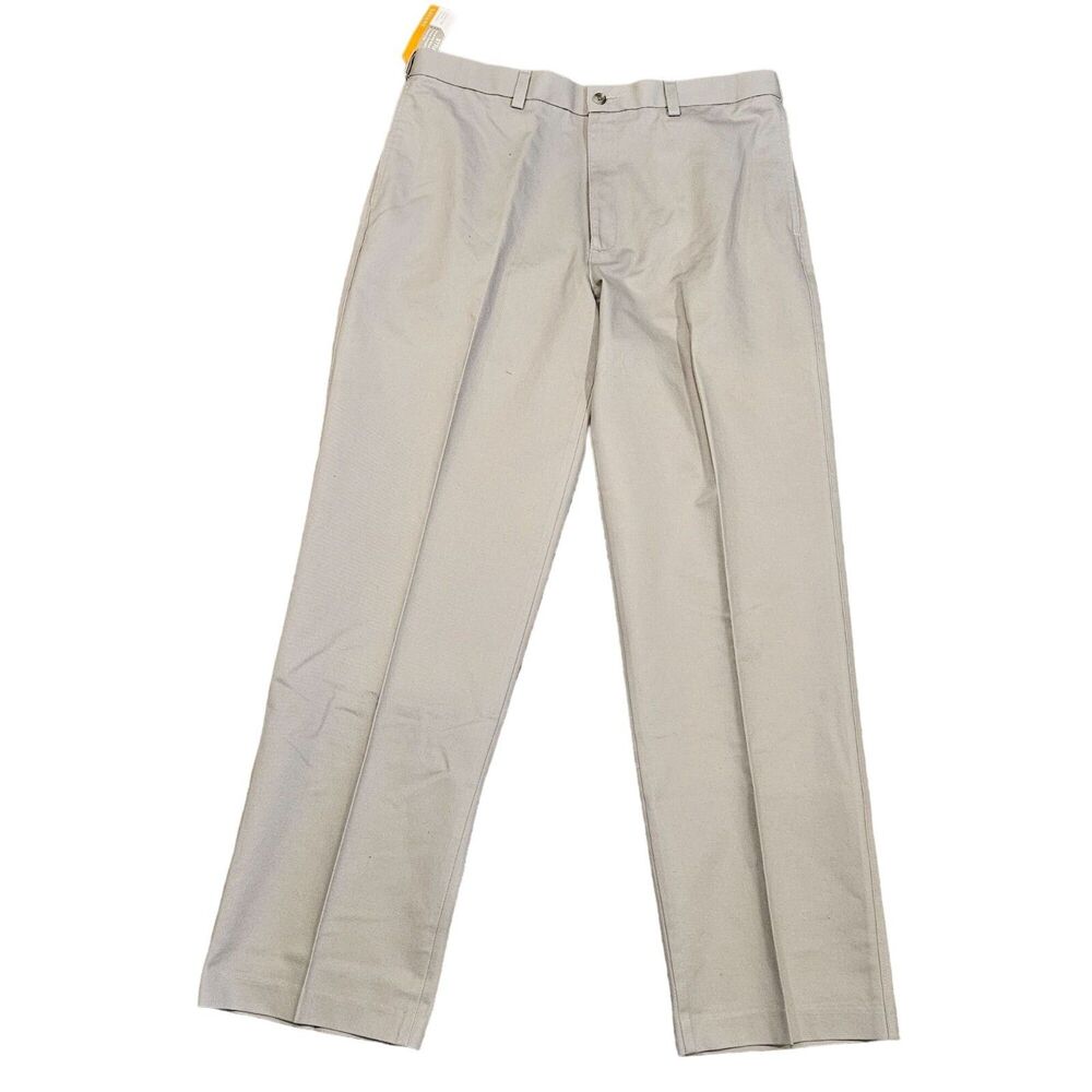 Savane Performance Chino Men's Straight Fit Pants Size 36X32 Flat Front NWT